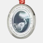 Pregnancy Announcement Photo Keepsake メタルオーナメント (左)