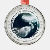 Pregnancy Announcement Photo Keepsake メタルオーナメント (正面)