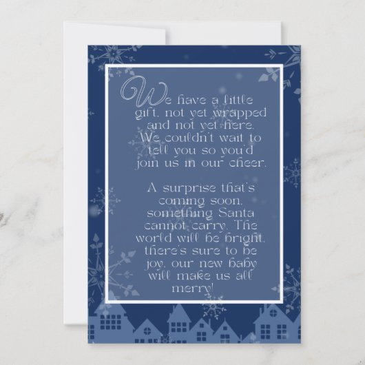 Pregnancy Announcement Poem Card | Holiday Theme シーズンカード (正面)