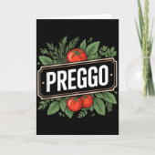 Pregnancy Announcement Prego Pasta Sauce Funny Pre カード (正面)