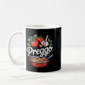 Pregnancy Announcement Prego Pasta Sauce Funny Pre コーヒーマグカップ (左)