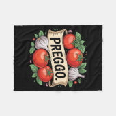 Pregnancy Announcement Prego Pasta Sauce Funny Pre フリースブランケット (正面(横))