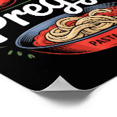 Pregnancy Announcement Prego Pasta Sauce Funny Pre ポスター (角)