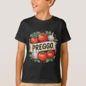 Pregnancy Announcement Prego Pasta Sauce Funny Pre Tシャツ (正面)