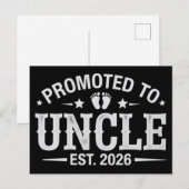 Pregnancy Announcement Promoted to Uncle est. 2026 案内ポストカード (正面/裏面)