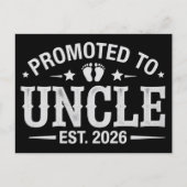 Pregnancy Announcement Promoted to Uncle est. 2026 案内ポストカード (正面)