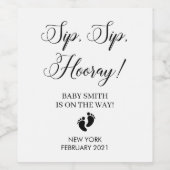 Pregnancy Announcement simple Wine Label ワインラベル (シングルラベル)