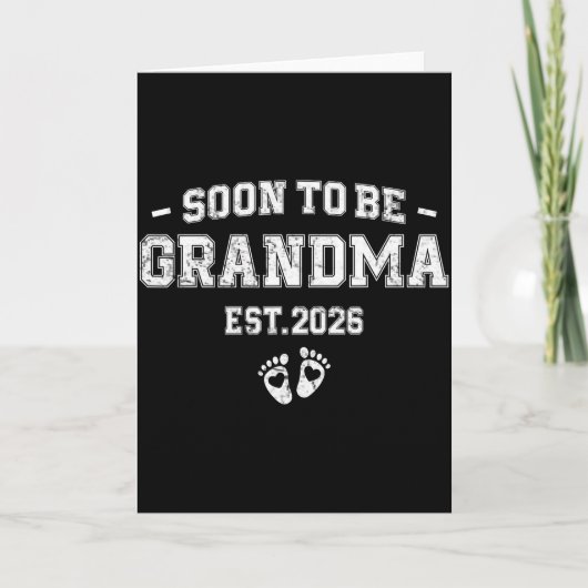 Pregnancy Announcement Soon To Be Grandma 2026  カード (正面)