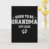 Pregnancy Announcement Soon To Be Grandma 2026  カード (黄色い花)