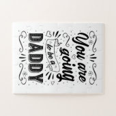 Pregnancy Announcement to Husband Black and White ジグソーパズル (横)