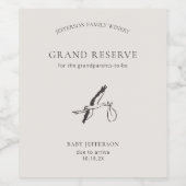 Pregnancy Announcement Wine Label ワインラベル (シングルラベル)