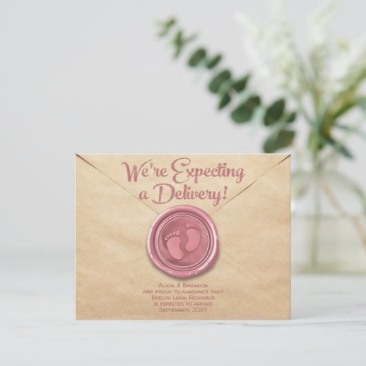 Pregnancy Flat Announcement Card 案内状 (スタンド正面)