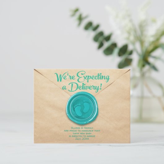 Pregnancy Flat Announcement Card 案内状 (スタンド正面)