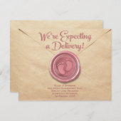 Pregnancy Flat Announcement Card 案内状 (正面/裏面)