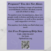 Pregnancy Help/After Abortion Care Flyer チラシ (正面)