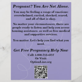 Pregnancy Help/After Abortion Care Flyer チラシ