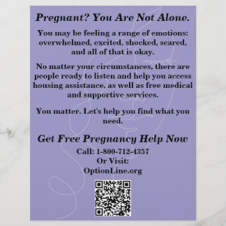 Pregnancy Help/After Abortion Care Flyer チラシ
