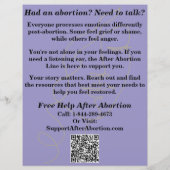 Pregnancy Help/After Abortion Care Flyer チラシ (裏面)