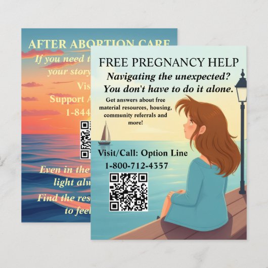 Pregnancy Help/After Abortion Resources (正面/裏面)