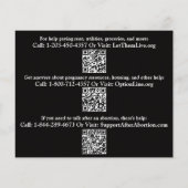 Pregnancy help and after abortion flyer チラシ (裏面)