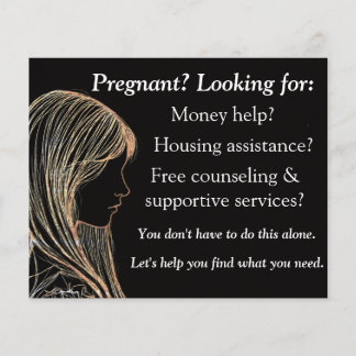 Pregnancy help and after abortion flyer チラシ