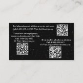 Pregnancy help and after abortion info card コーリングカード (裏面)