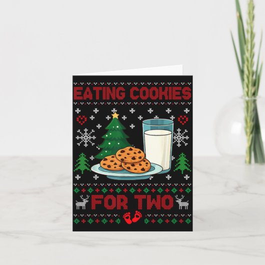 Pregnancy New Mom Baby Pregnant Christmas Couples  カード (正面)