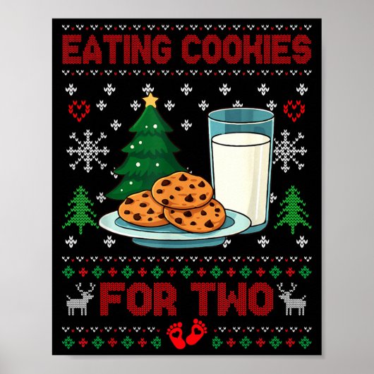 Pregnancy New Mom Baby Pregnant Christmas Couples  ポスター (正面)