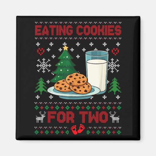 Pregnancy New Mom Baby Pregnant Christmas Couples  マグネット (正面)