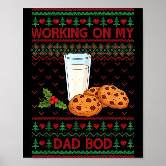 Pregnancy New Mom Baby Pregnant Christmas Matching ポスター (正面)