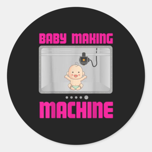 Pregnancy Reveal &amp; Announcement Baby Making Ma ラウンドシール (正面)