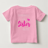Pregnancy reveal big sister ベビーTシャツ (裏面)