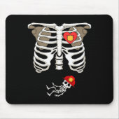 Pregnancy Skeleton Rib Funny Firefighter Bump Shir マウスパッド (正面)