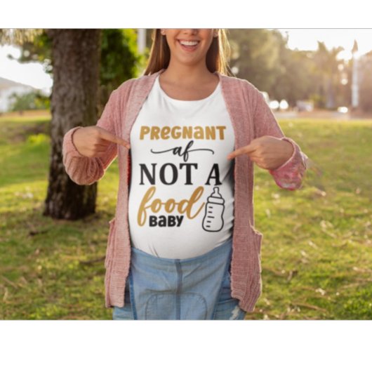 Pregnant AF Pregnancy Humor Maternity Plus Size プラスサイズTシャツ