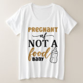 Pregnant AF Pregnancy Humor Maternity Plus Size プラスサイズTシャツ (デザイン正面)