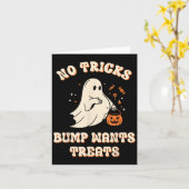 Pregnant Ghost Lazy Trick Or Treat Dress Funny Hal カード (黄色い花)