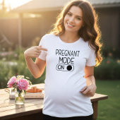 "Pregnant Mode On" Baby Announcement | Maternity トライブレンドＴシャツ