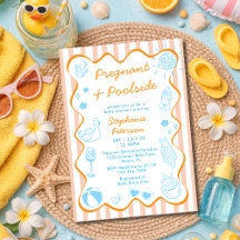 Pregnant & Poolside Pool Party Summer Baby Shower