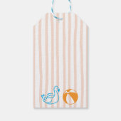 Pregnant & Poolside Summer Pool Party Baby Shower ギフトタグ (裏面)