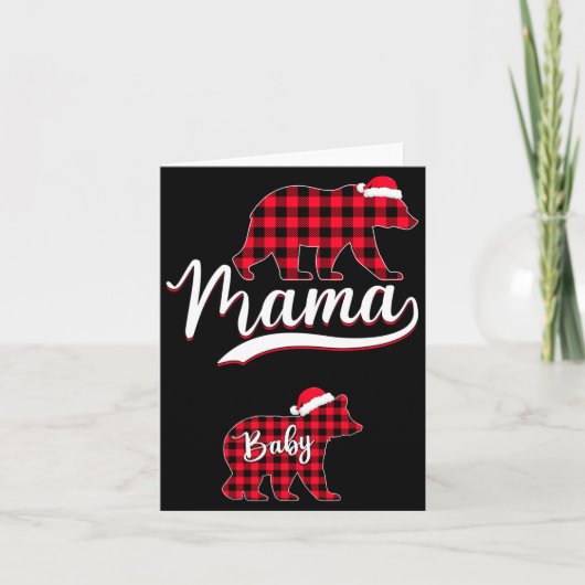 Pregnant Women Mom Mama Bear Pregnancy Christmas P カード (正面)
