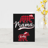 Pregnant Women Mom Mama Bear Pregnancy Christmas P カード (黄色い花)