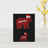 Pregnant Women Mom Mama Bear Pregnancy Christmas P カード (黄色い花)