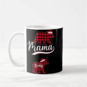 Pregnant Women Mom Mama Bear Pregnancy Christmas P コーヒーマグカップ (左)