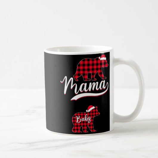 Pregnant Women Mom Mama Bear Pregnancy Christmas P コーヒーマグカップ (右)