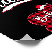 Pregnant Women Mom Mama Bear Pregnancy Christmas P ポスター (角)