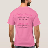 Pregnanyおよび幼児損失の死産の認識度 Tシャツ (裏面)