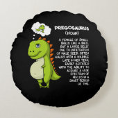 PregosaurusのTレックスの恐竜のお母さんの妊娠の母 ラウンドクッション (正面)