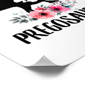 Pregosaurus Funny Pregnancy Gift ポスター (角)