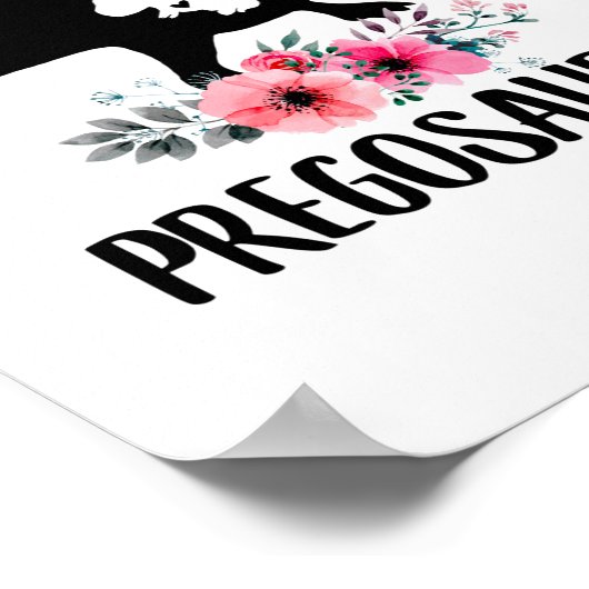 Pregosaurus Funny Pregnancy Gift ポスター (角)