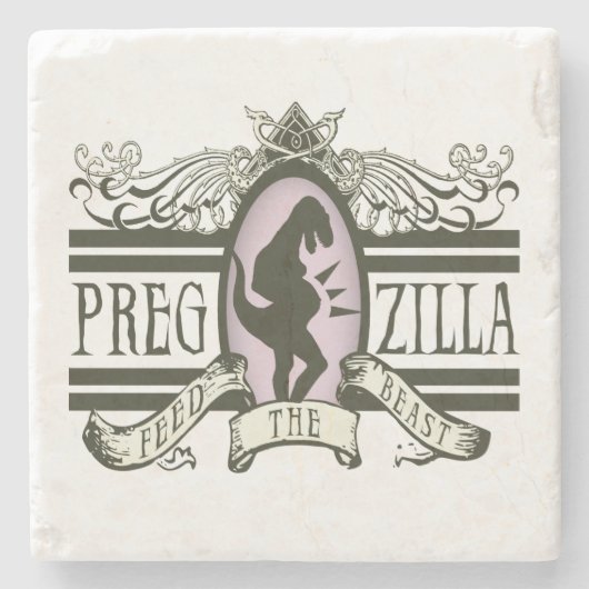 Pregzillaの供給獣 ストーンコースター (正面)